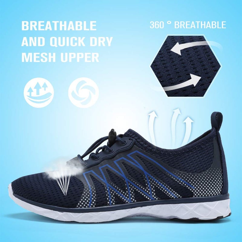 CIOR Kids Water Shoes Boys & Girls Sports Aqua Athletic Sneakers Lightweight Sport Shoes(Little Kid/Big Kid) U1ELJSX005-Navy-36 - Image 5